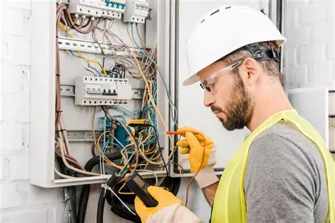 Electrician performing maintenance and small works